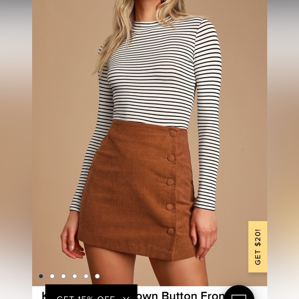 Corduroy skirt lulus